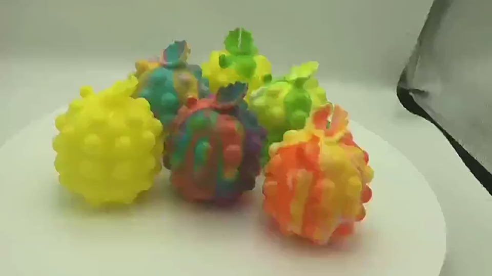 video demonstration of Pineapple Ball Pop it fidget toys