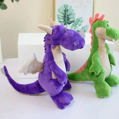 Two Horns Dinosaur and Dragon Stuffed Dolls Plush Toys - Cute and Cuddly Gifts for Kids