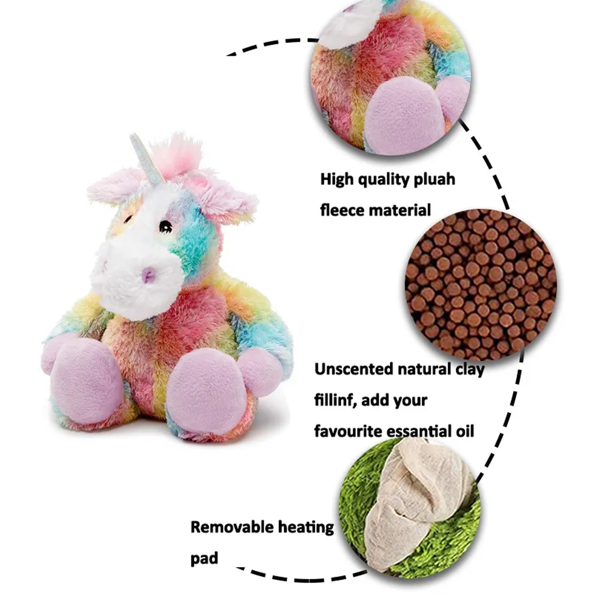 Soothe Your Neck and Shoulders with Unicorn Microwave Clay Heating Pads
