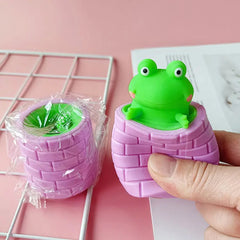 Relax and Play with Anti-Stress Squishy Animal Soft Squeeze Frog Cup Toys for Kids