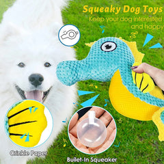 Unicorn Dental Mesh Interactive Squeaky Large Dog Toys - Promote Good Dental Health and Satisfy Your Pet's Playful Instinct