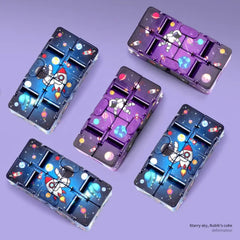 Explore the Universe with Astronaut Printing Flip Infinity Cube