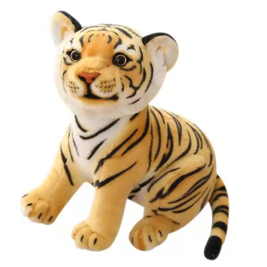 White & Brown Stuffed Plush Tiger Toy