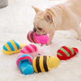 Slipper Plush Chew Dog Toys with Squeakers for Interactive Playtime