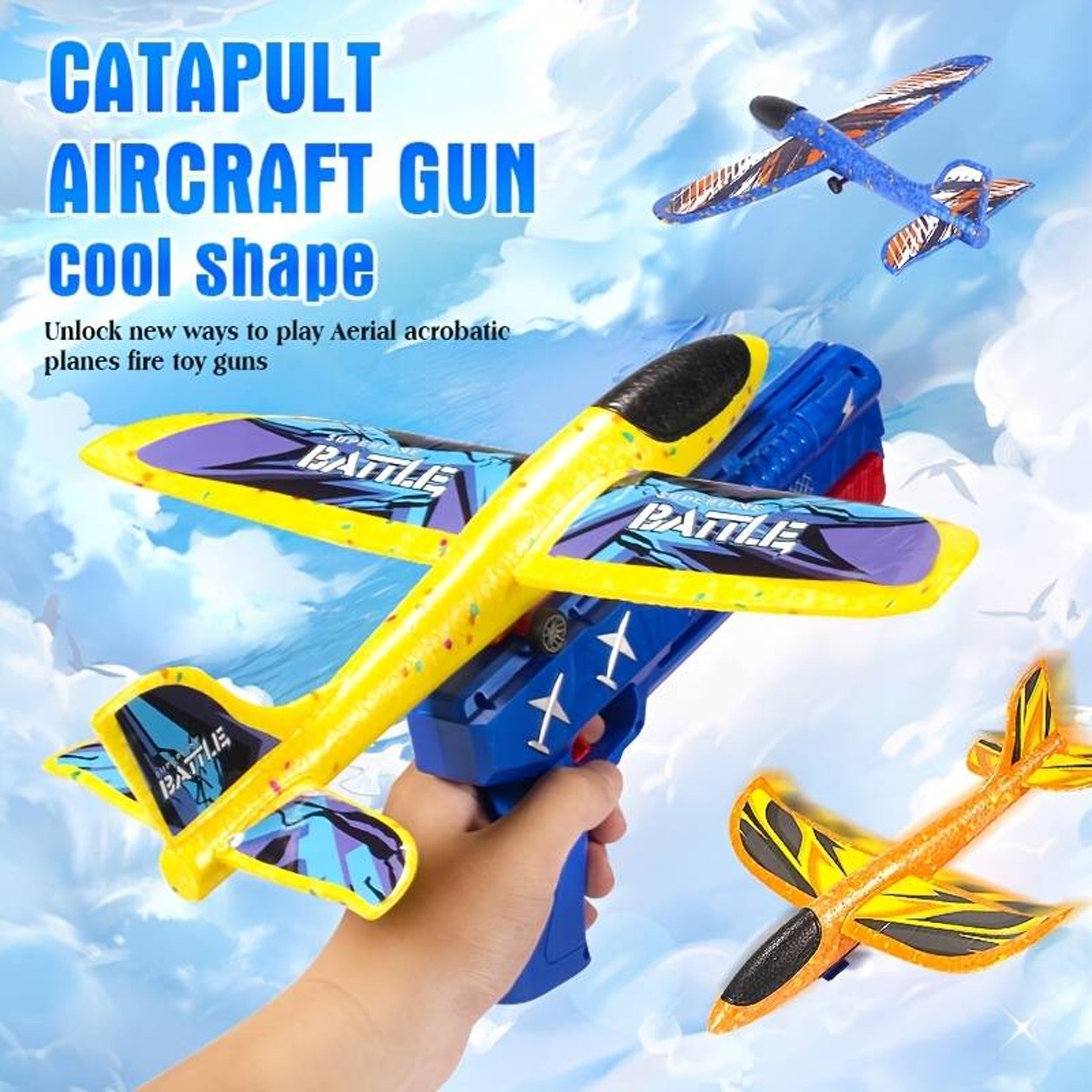Airplane Launcher Aircrafts Gun Game Toy For Kids