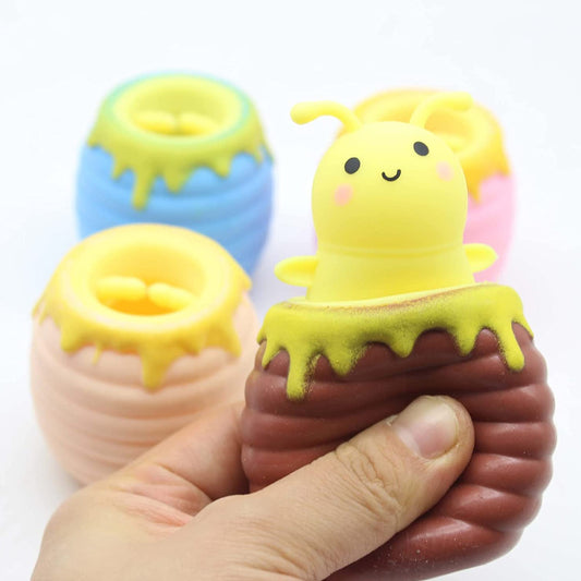 Bee Animal Squishy Cup - Fun and Relaxing Stress Relief Toy for Children and Adults
