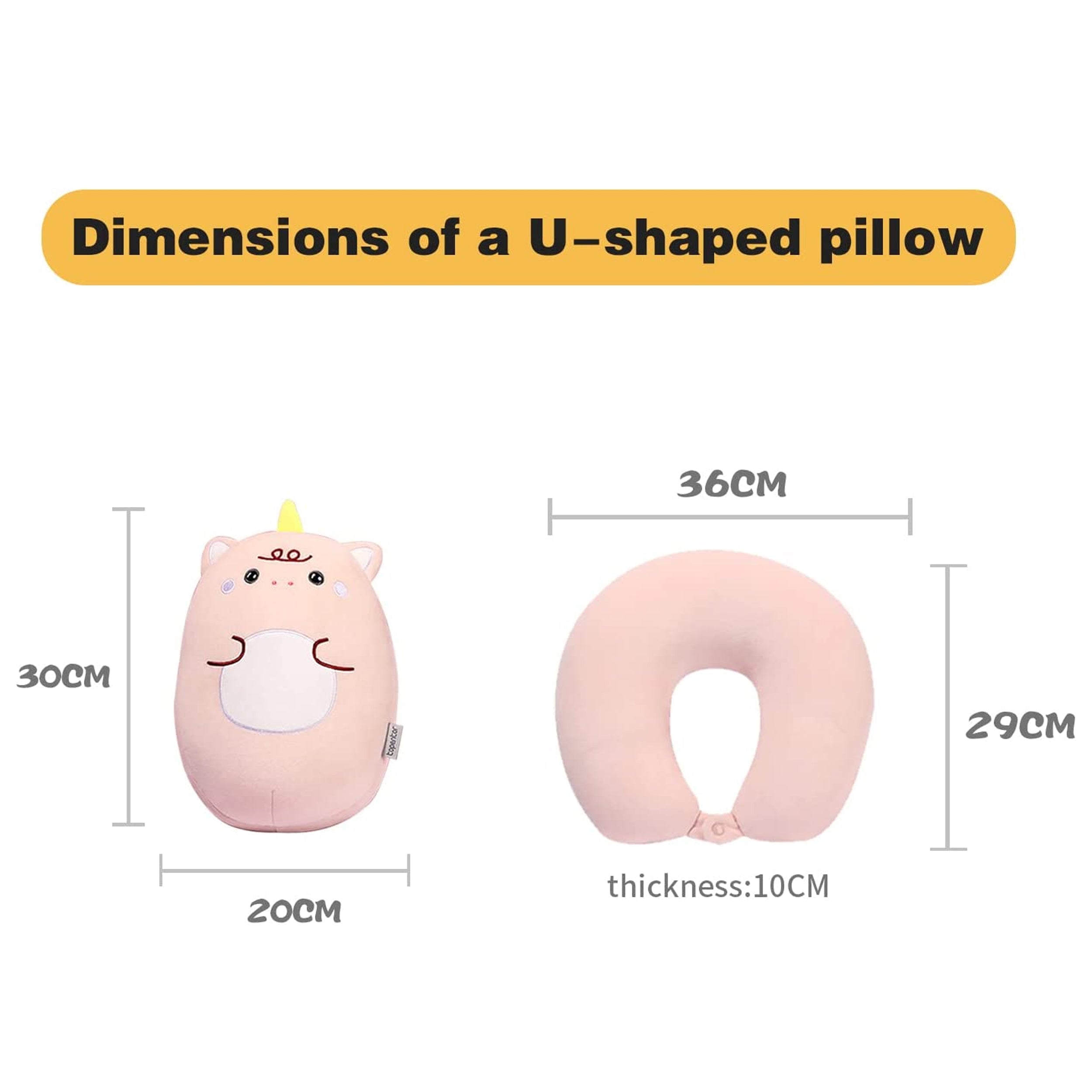 Soft U Shape Unicorn Dinosaur Pillow Transform Plush Toy