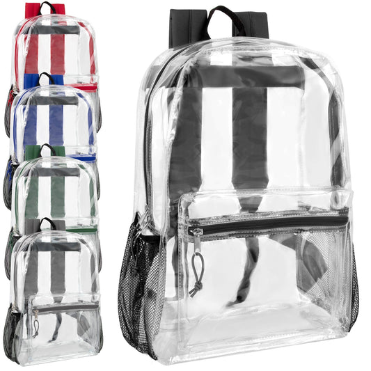Classic 17 Inch Clear Backpack - 5 Colors