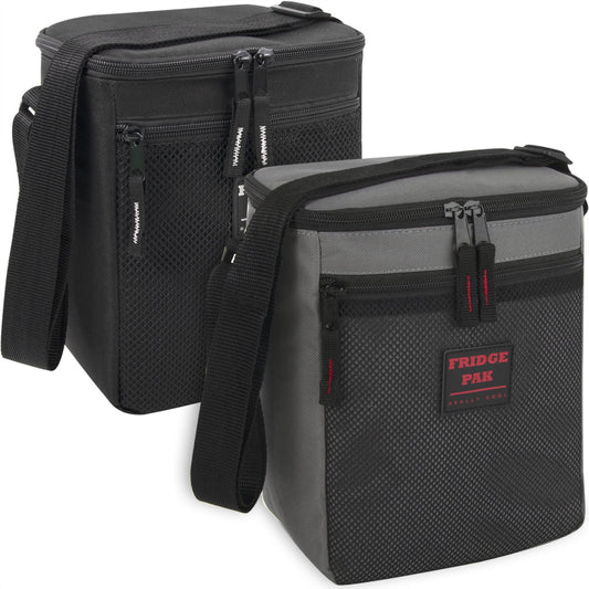 Fridge Pak 6 Can Cooler Bag With Front Mesh Pocket - 2 Colors ( 1 Case=24Pcs) 7$/PC