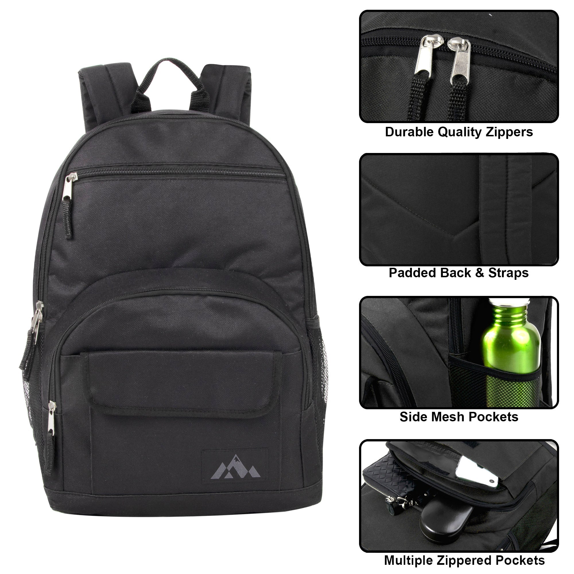 Backpack Mulpocket 18 Inch Multi Pocket Function Backpack - Set of 24 – JSBlueRidge.com ...