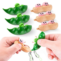 Peanut & Beans Squeeze Pop it Keychain- Assorted