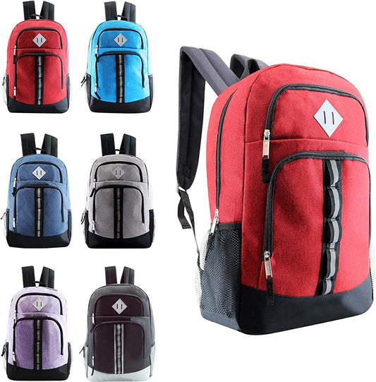Buy 18" Deluxe Wholesale Backpack in 6 Colors - Bulk Case of 24
