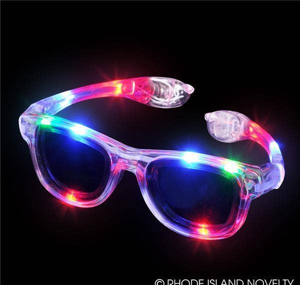 Buy LIGHT-UP RETRO SUNGLASSES in Bulk