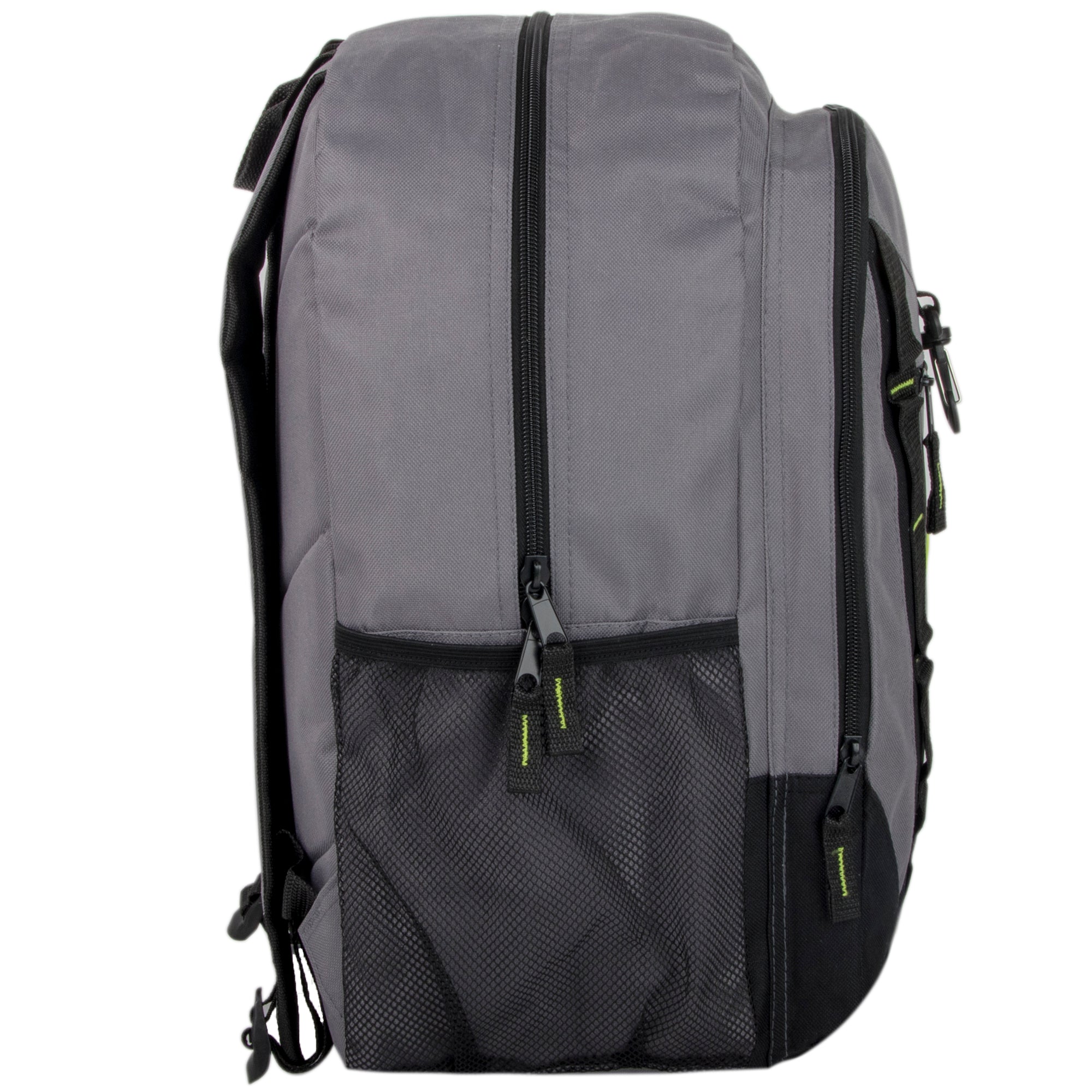 18-inch Daisy Chain Carabiner Clip Backpack w Laptop Sleeve - Gray ( 1 Case=24Pcs) 14$/PC