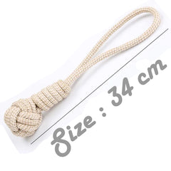 Keep Your Dog's Teeth Healthy and Strong with Our Durable Braided Sisal Cotton Rope Ball Dog Chew Toy