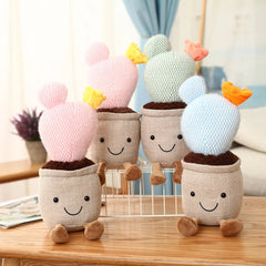 Artificial Plants Cactus Plush Toy with Pots - Perfect for Decorating Your Home