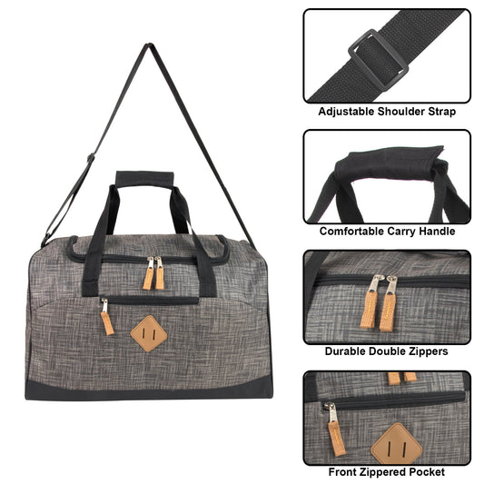 20 Inch Grey Heather Duffle Bag ( 1 Case=24Pcs) 8.8$/PC