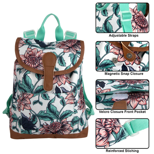 Mini 11 Inch Bucket Backpack - Floral ( 1 Case=24Pcs) 5.6$/PC