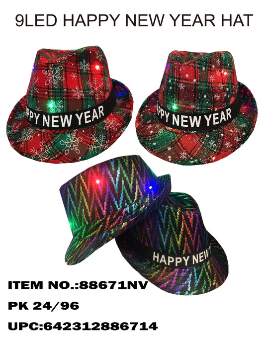Buy 9 LED FLASHLIGHT HNY HAT (ASSORTED PATTERN) in Bulk