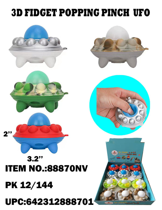 Buy NEW 3D FIDGET POPING PINCH /UFO SPACESHIP in Bulk