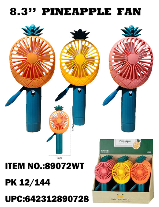 Buy Assorted Color Pineapple Hand Fan 12/144PCS in Bulk