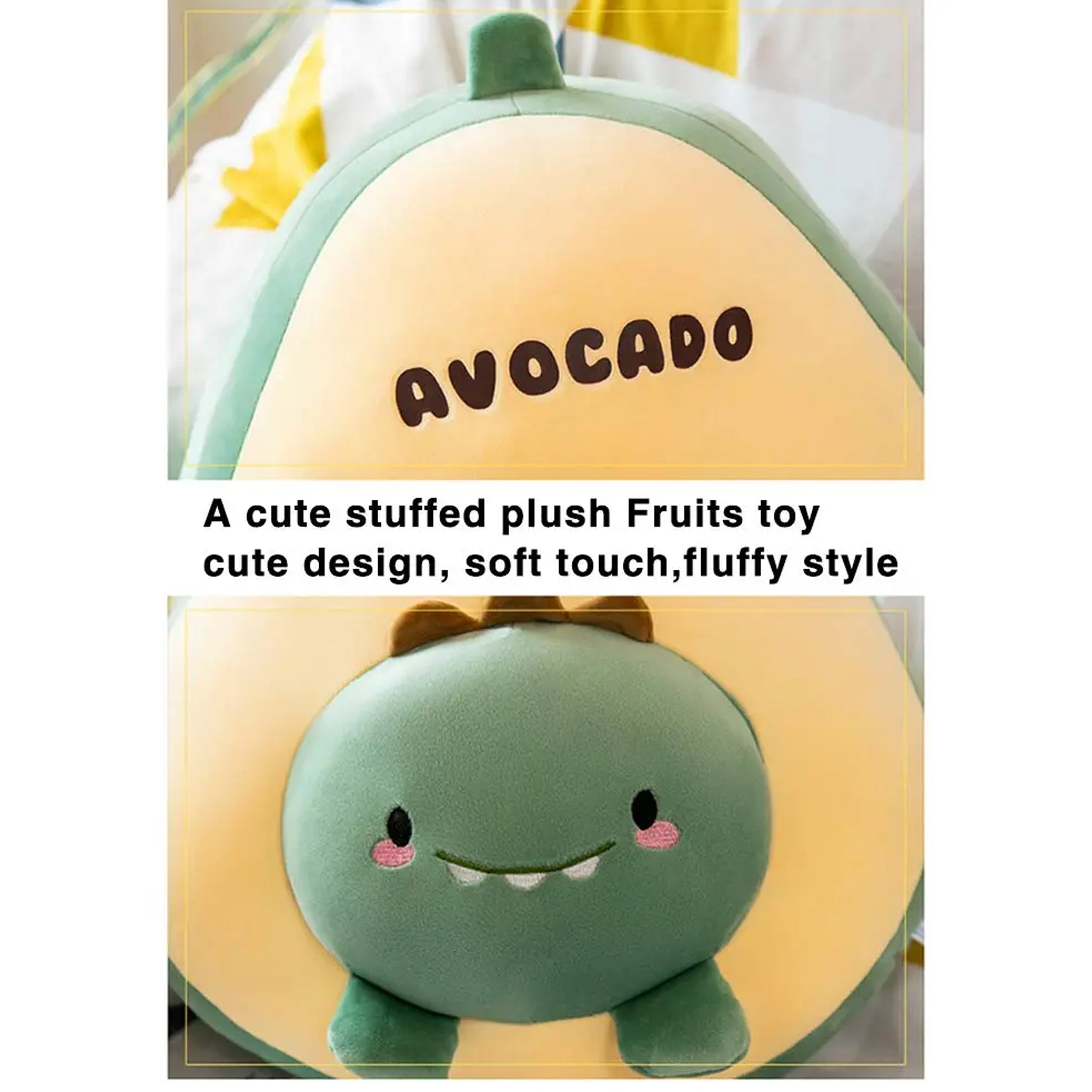 Cute Bear Plush Stuffed Animal & Fruits Plush Pillow for Kids