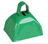 Buy 3" GREEN METAL COWBELL in Bulk