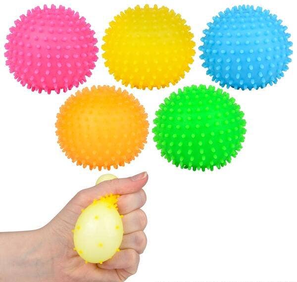 Buy SQUISH AND STRETCH MINI SPIKY GUMMI BALL 1.75" in Bulk