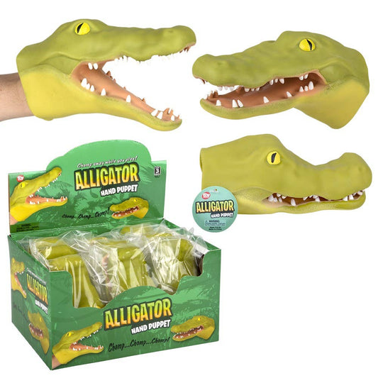 Buy Stretchy Alligator Hand Puppet 6" in Bulk