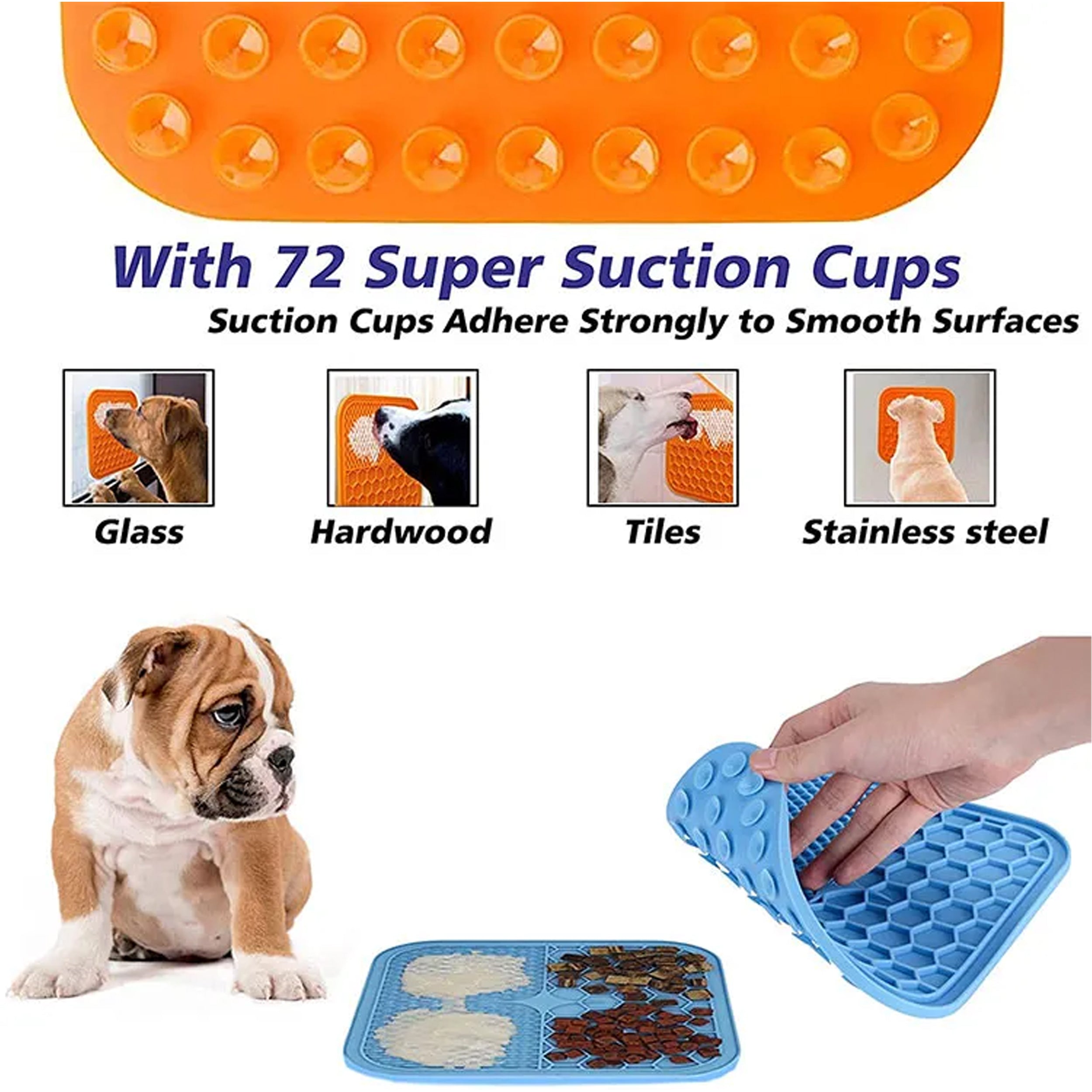 2 Pack Dog Lick Mat For Dogs With Suction Cup Silicone Mat Dog