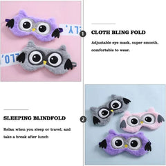 Get a good night's sleep with our Cute Big-Eyed Owl Plush Sleep Blackout Eye Mask for Kids