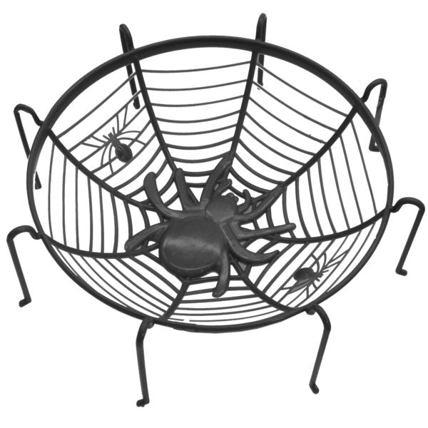 spider-shaped halloween treat basket with legs