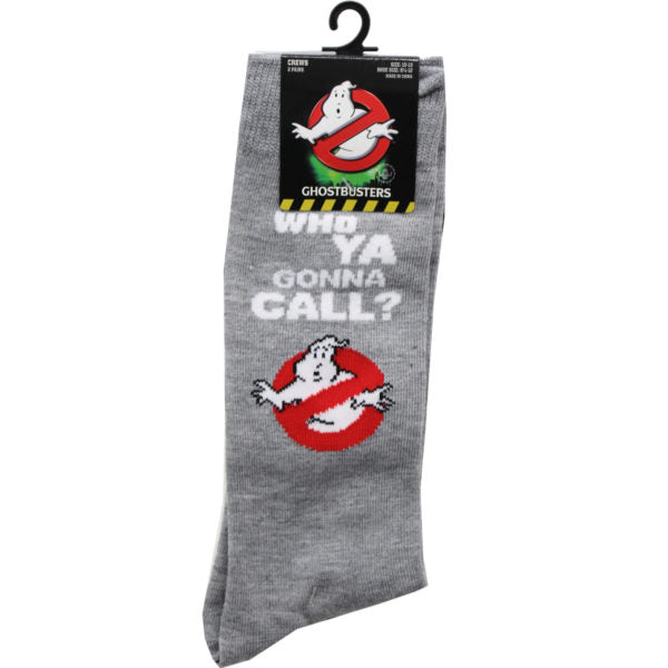 2 Pack Ghostbusters Crew Socks Size 10-13
