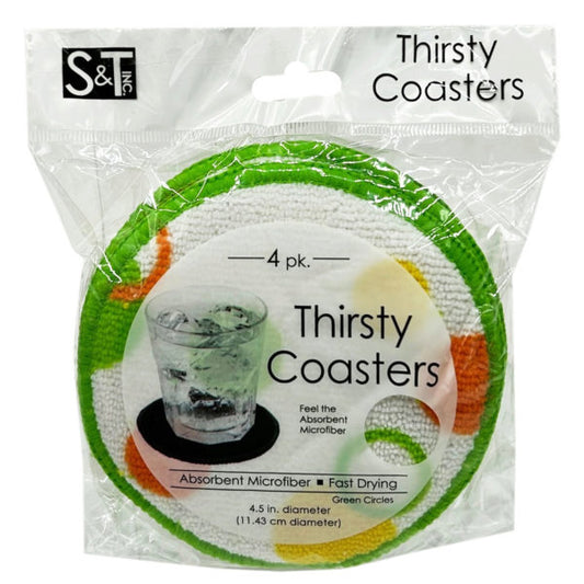 4 pack microfiber thirsty cloth coasters