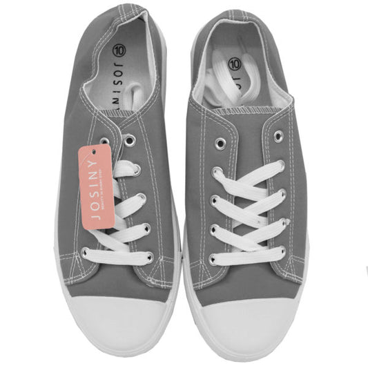 Women s Grey Low Top Sneaker Shoes in Assorted Sizes