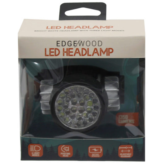 edgewood 150 lumen adjusted angle 3 mode led headlamp in bla