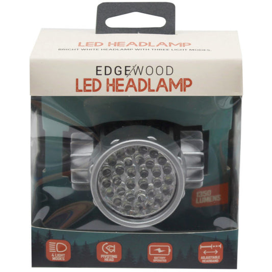 Edgewood 150 Lumen Adjusted Angle 4 Mode LED Headlamp in Silver