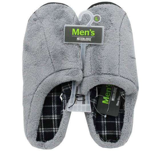 men s large charcoal slippers
