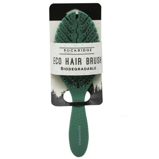 rockridge biodegradeable eco hairbrush in natural green