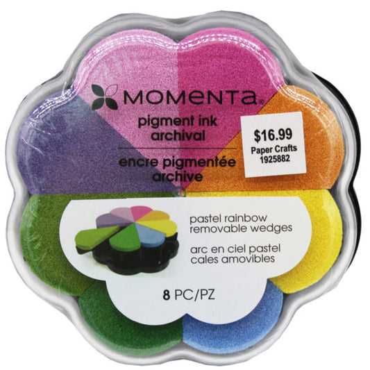 momenta 8 piece pastel tones removable wedges ink pad