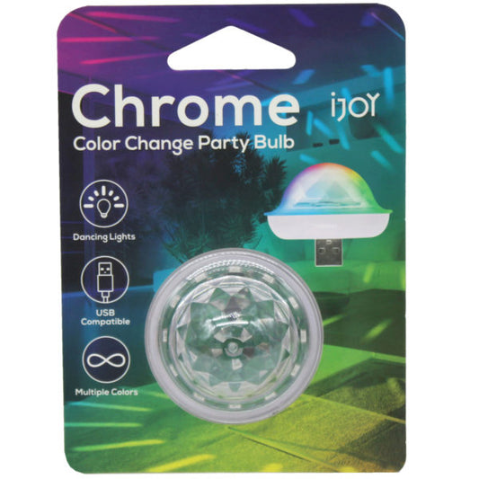 iJoy Chrome Color Changing USB Party Bulb
