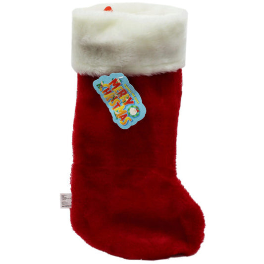 14 Fuzzy Christmas Santa Stocking MOQ-16Pcs, 1.97$/Pc