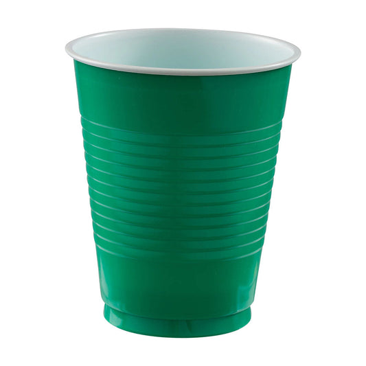 Green-Plastic Cups 18 oz  In Bulk