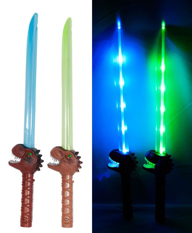 Flashing Light Up Toy Dinosaur Sword with Sounds