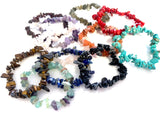 Wholesale ROUGH CHIP ASSORTED REAL STONE STRETCH BRACELETS