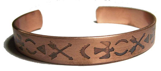 Wholesale PURE COPPER 22 gram NATIVE STYLE #Q CUFF BRACELET ( sold by the piece )