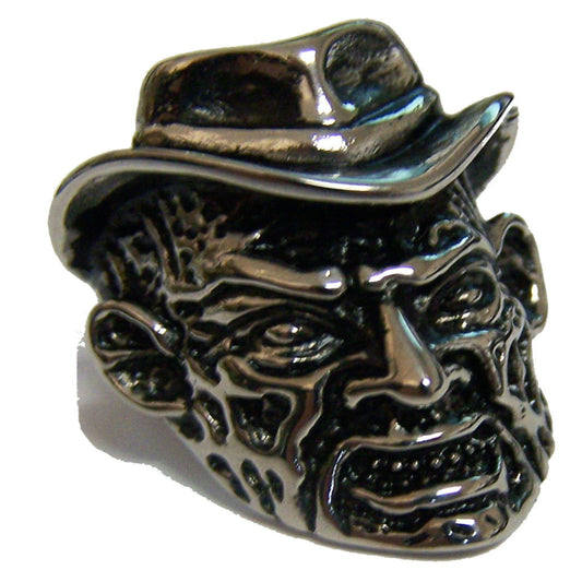 Wholesale Freddy Monster With Hat Stainless Steel Biker Ring - Assorted Sizes