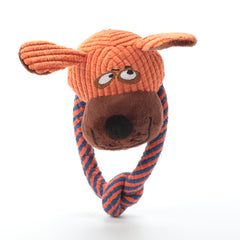 Stuffed Chew Plush Squeaker Monkey Dog Toy