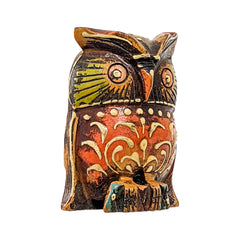 Add a Rustic Charm to Your Décor with Handcrafted Wooden Antique Owl Sitting Showpiece (3 Inch)