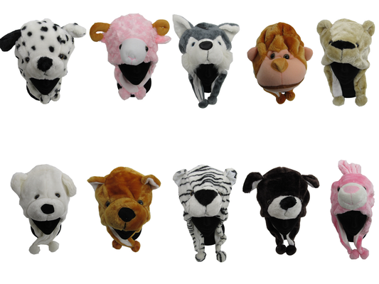 Buy ASSORTED STYLE PLUSH ANIMAL HATS (Sold by the dozen)Bulk Price